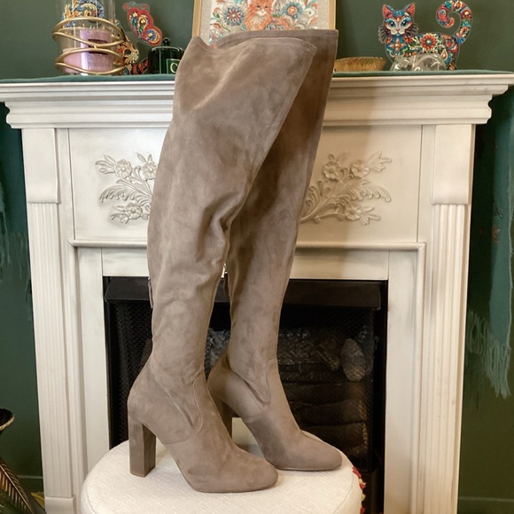 Steve Madden Shoes - Steve Madden Emotions Taupe‎ Over-the-Knee Boots